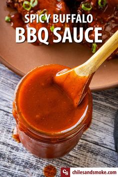 this spicy buffalo bbq sauce is so good it's made in the slow cooker