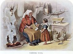 Carding Wool, Cottages Scotland, Celtic Woman, Fashion Plates, Historical Clothing, Women In History