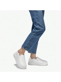 [100% Vegan Faux Leather]: Women's slip on platform sneakers with quilted pattern decoration, made of 100% vegan faux leather, soft andly friendly, solid colors and clean lines bring on-trend style to your look
[Flexible & Lightweight Platform Sole]: The sole of these platform sneakers is designed for more comfortable walking experiences, lightweight and cushioned EVA material let you feel like walking on cloud
[Slip On Closure]: Elastic band on each side with elastic bands for a snug, comfortab Womens Platform Sneakers, Fall Loafers, Women Slip On Sneakers, Quilted Pattern, Casual Sneakers Women, Trend Style, Platform Sneakers, Casual Shoes Women, Slip On Sneakers