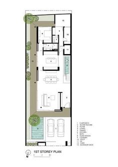 the floor plan for a two story house