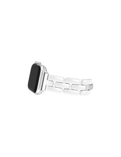 Elevate your Apple Watch® with this chic, jewelry-inspired enamel link bracelet. 38/40/41mm model • Band circumference including Apple Watch® device: 157mm-172mm (6.25"-6.75”)• Band width: 20x16mm42/44/45/Ultra(49mm) model • Band circumference including Apple Watch® device: 163mm-179mm(6.5"-7”)• Band width: 20x16mm Trendy Silver Rectangular Watch Bands, Modern Rectangular Watch Bands With Polished Finish, Trendy White Watch Accessories With Bracelet Strap, Trendy White Bracelet Strap For Watches, Modern Silver Apple Watch Band For Formal Occasions, Timeless Silver Watch Band With Bracelet Strap, Silver Timeless Bracelet Strap Watch Bands, Timeless Silver Bracelet Strap Watch Band, Elegant White Stainless Steel Watch Accessories