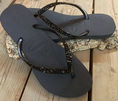 Black Havaianas, Indian Sandals, Reception Shoes, Trendy Slippers, Bling Flip Flops, Beaded Flip Flops, Crystal Sandals, Fashion Slippers