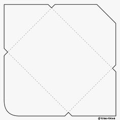 an empty square cut out from the paper to be used as a template for a card