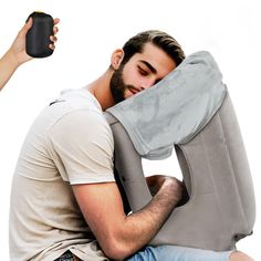 PRICES MAY VARY. 【Considerate Design】Our travel neck pillow can help you feel confortable during long travel. 45° angle design allows your head and neck to naturally lean forward, reducing pressure on the cervical spine. The front fits the contour of your face and reduces the face pressure. Middle hollow design, no pressure on the abdomen, breathing more smoothly. The arm placement area on both sides can prevent arms from numbness and pain. 【Reliable Quality】Neck pillow for airplane is made of p Travel Pillow Airplane, Train Home, Travel Neck Pillow, Airplane Car, Angle Design, Cervical Spine, Air Pillow, Neck And Shoulder Pain, Neck Pillow Travel