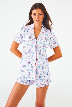 Hamptons Monkey Polo Pajamas| Roller Rabbit Sleepover Bag, Womens Dress Tops, Cute Pjs, Roller Rabbit, Casual Tunics, Women's Pajamas, Baby Pajamas, Cute Pajamas, Slumber Party