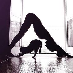 a woman doing yoga in front of a window with the words black friday on it