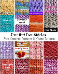 crochet patterns and instructions for the stitch encylopeda