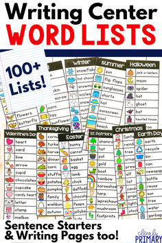 the writing center word lists are great for students to use