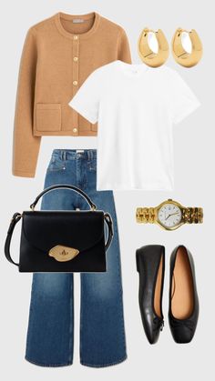 Mode Ab 50, Jean Outfit, Chique Outfit, Casual Chic Outfits, Style Casual Chic, Classic Style Outfits, Outfit Chic, Mother Jeans, Outfit Jeans