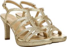 Glittery Sandals, Wide Dress, Gladiator High Heels, Wide Width Sandals, Strappy Pumps, Sandals Gold, Snakeskin Heels, Faux Leather Heels, Kitten Heel Pumps