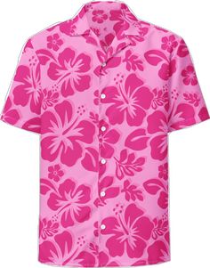 Raspberry Pinks Hawaiian Print Aloha Shirt - Extremely Stoked Hawaiian Shirt With Sublimation Print, Hawaiian Camp Shirt With Sublimation Print, Hawaiian Short Sleeve Shirt With Sublimation Print, Hawaiian Shirt With Sublimation Print And Short Sleeves, Vacation Camp Shirt With All Over Print, Tropical Hawaiian Shirt With Sublimation Print For Beach, Hawaiian Camp Shirt With Sublimation Print For Vacation, Beach Camp Shirt With All Over Print, Vacation Short Sleeve Shirt With All Over Print