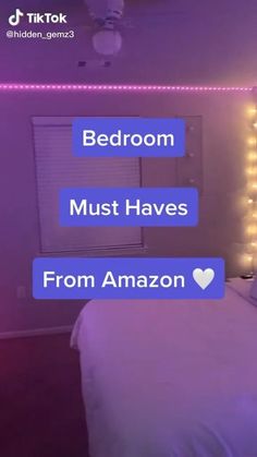 the bedroom must haves from amazon to bed room with lights on either side of the bed