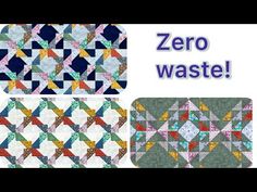 four different quilts with the words zero waste