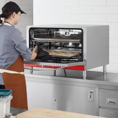 Delivering power and versatility, this improved Avantco CO-38M countertop convection oven is great for supplemental baking, low-volume baking, and medium-volume reheating at coffee shops, kiosks, churches, and schools. Its full size cavity can handle up to (4) full size 18" x 26" sheet pans and has extra spacing between racks for taller food. Its compact design is great for small footprint and countertop needs with a recommended approximate usage of up to 4 hours per day, 5 days per week. Note: Countertop Convection Oven, Commercial Ovens, Sheet Pans, Full Size Sheets, Countertop Surfaces, Glass Hinges, Easy Oven, Restaurant Equipment, Stainless Steel Legs