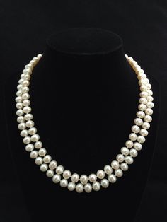 Genuine Pearl Necklace, AA+ Pearl Necklace, Double Strand Pearl Necklace, Multi strand Freshwater Pearl Necklace on Storenvy 1800s Jewelry, Double Strand Pearl Necklace, Strand Of Pearls, Genuine Pearl Necklace, The Bling Ring, Real Pearl Necklace, Pearl Strands Necklace, Pearls Jewelry, Pearl Necklace Designs