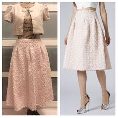 Nwt Topshop 3d Rosette Midi Skirt. This Is An Absolutely Stunning Piece. 3d Rosette Embroidery With Subtle Shimmer. Hate To Part With It But It Has Been Hanging In The Closet Unused. Size 6. 1st Image Left Is My Own, Right From Internet. Waist 14.5, Waist To Hem 28" Floral Embroidered Full Skirt For Spring, Spring Full Skirt With Floral Embroidery, Spring Floral Embroidered Full Skirt, Chic Spring Skirt With Floral Embroidery, Knee-length Floral Embroidery Skirt For Spring, Chic Floral Embroidered Skirt For Spring, Chic Floral Embroidery Skirt For Spring, Elegant Floral Embroidered Skirt For Spring, Rosette Embroidery