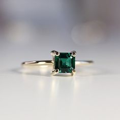 14k Gold Asscher Cut Sapphire Ring, Asscher Cut Emerald Ring With 14k Gold Center Stone, 14k Gold Jewelry With Asscher Cut Gemstone, 14k Gold Emerald-cut Birthstone Ring With Diamond Cut, 14k Gold Birthstone Ring With Emerald Cut Diamond, 14k Gold Emerald Cut Diamond Birthstone Ring, 14k Gold Sapphire Ring For Promise With Asscher Cut, 14k Gold Asscher Cut Sapphire Promise Ring, 14k Gold Sapphire Ring With Asscher Cut For Promise