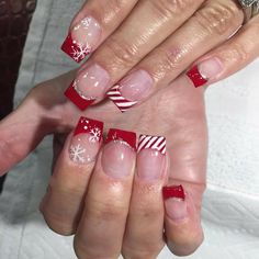 Perfect Snowflake, Holidays Nails, Christmas Snowflakes Nails, Snowflake Nail Design, Snowflake Nail, Holiday Nails Winter, Multicolored Nails, Nail Station