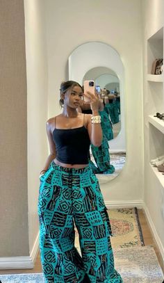 Ankara Summer Tops, Damask Top Styles Nigeria, Ankara Casual Wear For Ladies, Ankara Cargo Pants, Ankara Casual Styles, Female Ankara Styles, Morocco Outfit Ideas, Priscilla Ojo, Adire Styles For Ladies