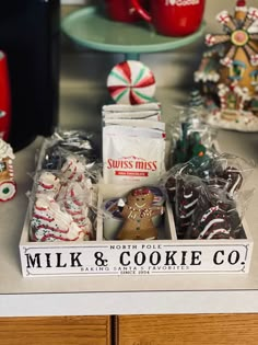 there are many different kinds of cookies on the counter