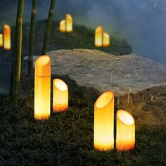 Simulation Bamboo Design Outdoor Waterproof LED Landscape Lighting Decorative Lamp - Dazuma Landscape Pathway Lighting, Led Landscape Lighting, Garden Lamp, Bamboo Garden, Lawn Lights, Outdoor Lighting Landscape, Lampe Decoration, Bamboo Design, Design Outdoor