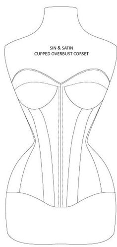 the front and back view of a women's corset