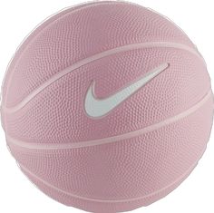 a pink nike basketball is shown on a white background