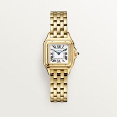 Panthère de Cartier watch Cartier Gold Watch, Cartier Watches Women, Cartier Gold, Cartier Earrings, Cartier Necklace, Cartier Panthere, Cartier Santos, Bracelet Love, Cartier Watch