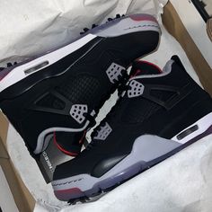 Stock X Verified Pair Of Jordan Iv “Bred” Golf Shoes (6 In Men/ 7.5 In Women) Sporty Air Jordan 4 Low-top With Abzorb Midsole, Sporty Air Jordan 4 High-top With Air Cushioning, Sporty Low-top Air Jordan 4 With Abzorb Midsole, Black Air Jordan 4 High-top With Air Cushioning, Black High-top Air Jordan 4 With Air Cushioning, Sports High-top Air Jordan 4 With Branded Insole, Sporty Air Jordan 4 With Abzorb Midsole, Black Jordan Shoes For Light Sports With Cushioned Footbed, Black Jordan Training Shoes With Cushioned Footbed