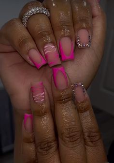 Types Of Square Nails, Cute Short Bday Nails, Nails Design Short Nails Popular, Nail Ideas Boujee, Short Nail With Design, Short Nails Acrylic Color Ideas, Cute Short Nail Sets Purple, Short Cute Birthday Nails, Short Nails Acrylic Design 2024