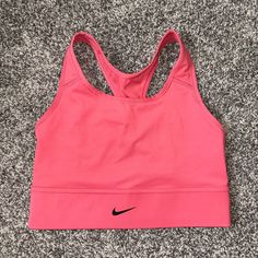 Nike Sports Bra- Size: M Never Worn! Brand New Sporty Pink Sports Bra For Sports Season, Sporty Pink Sports Bra, Spring Sportswear Sports Bra For Workout, Medium Support Sports Bra For Spring, Spring Racerback Sports Bra, Casual Pink Sweat-resistant Sports Bra, Spring Moisture-wicking Sports Bra, Nike Pink Sports Bra For Light Sports, Spring Athletic Fit Moisture-wicking Sports Bra