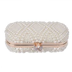 Full Beaded Artificial Pearls Evening Clutches – Luxy Moon Luxury Pearl Evening Bag As Gift, Pearl Clutch For Party, Elegant Handmade Handheld Evening Bag, Chic Evening Bag With Pearl Embroidery For Gift, Elegant Beige Evening Bag For Gift, Elegant Beige Evening Bag As Gift, Elegant Handheld Clutch For Banquets, Luxury Pearl Evening Bag For Events, Rectangular Pearl Embroidery Evening Bag As Gift