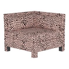 an animal print chair with black legs