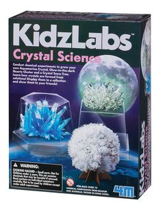 the kit includes an artificial snow globe and crystal balls