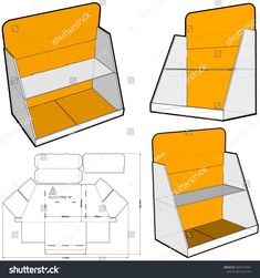 the instructions for how to make an origami bookcase with cardboard and paper