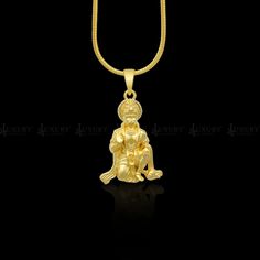 Buy 925 Sterling Silver Gold Polished Lord Hanuman Divine Pendant Nsp899 Online in India - Etsy Gold Temple Necklace Pendant In Sterling Silver, Gold Temple Necklace In Sterling Silver As A Gift, Gold Sterling Silver Temple Necklace Gift, Yellow Gold Locket For Puja, Gold Plated Locket For Puja, Gold Locket Jewelry For Diwali, Gold Jewelry Pendant For Diwali, Hanuman Ji, Lord Hanuman