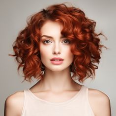 Gorgeous Red Hair, Trending In 2023, Red Hairstyles, Amber Hair, Bob Haircut Curly