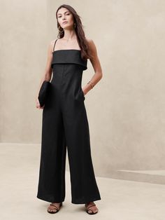 Onda Linen Jumpsuit | Banana Republic Elegant Summer Jumpsuits And Rompers With Adjustable Straps, Elegant Spring Jumpsuits And Rompers With Adjustable Straps, Summer Evening Bandeau Strapless Jumpsuit, Summer Evening Strapless Bandeau Jumpsuit, Summer Evening Bandeau Jumpsuits And Rompers, Summer Evening Bandeau Jumpsuit, Elegant Strapless Summer Jumpsuits And Rompers, Elegant Strapless Jumpsuits And Rompers For Summer, Elegant Strapless Summer Jumpsuit