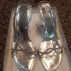 Rene Caovilla Rhinestone Evening Pump Sandals. Perfect Condition. Worn Once. 3 Inch Stiletto Heel. Elastic Back Strap. Caovilla Shoes, Rene Caovilla Shoes, Rene Caovilla, Pump Sandals, Back Strap, Stiletto Heel, Shoes Women Heels, Stiletto Heels, Shoes Heels