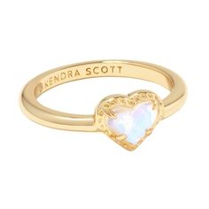 Pretty Promise Rings Gold, Gold Kendra Scott Ring, Kendra Scott Ring On Hand, Kendra Scott Ring Gold, Gold Rings Kendra Scott, Kendra Scott Necklace Pink Heart, Simple Promise Rings, Kendra Scott Butterfly Necklace Pink, Purity Rings