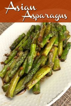 Asian Asparagus - Plowing Through Life Asian Asparagus Recipes, Asian Asparagus, Asparagus Recipes Oven, Grilled Asparagus Recipes, Asparagus Recipes Baked, Asparagus Recipes, Recipes Oven, Easy Asian, Easy Side Dish