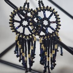 Handmade Beaded Chandelier Shepard's Hook Earrings For Pierced Ears Purple Iridescent 4” Drop....Great Handmade Piece....Shines And Glows And Sparkles In The Soft Light...Brand New With Tags.... Black Beaded Chandelier Earrings For Party, Festival Black Beaded Chandelier Earrings, Black Bohemian Beaded Earrings With Beaded Chain, Black Festival Chandelier Earrings With Dangling Beads, Handmade Black Chandelier Earrings For Festival, Black Bohemian Beaded Chain Earrings, Black Beaded Dangle Chandelier Earrings, Black Beaded Chandelier Drop Earrings, Black Chandelier Earrings With Colorful Beads