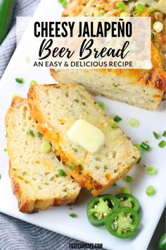 cheesy jalapeno beer bread is an easy and delicious appetizer