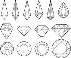 set of different shapes and sizes of diamonds