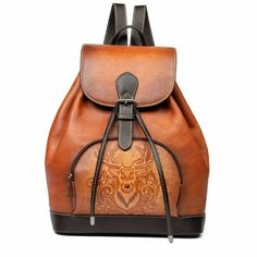 Women Embossed Genuine Leather Backpack   Description: Size S:L25.5xW19xH34cm(10''x7.5''x13.4'') Material:Genuine Cow Leather Payment We accept paypal only. How to pay:  We will email to your eBay registered email address  after you winning the item. There is a link to direct  you a secured checkout page. You should confirm your  purchase and provide your shipping address there. (Normally, we ship the item  according to your address in eBay. ) At the  last step of the checkout page, you will be Ebay Reinstatement, Leather Backpack Handbag, Soft Leather Backpack, Aesthetic Backpack, Luxury Backpack, Bag Obsession, Embroidered Leather, Genuine Leather Bags, Fabulous Fashion