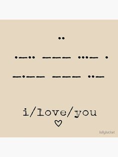 the words i love you are written in black ink on a beige background with small dots