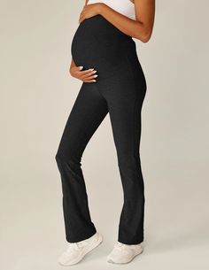 The full-length pant you'll be wearing every day of pregnancy, Mama. Incredibly flattering with flare ankle and high waistband for over or under bump. Sport for some light stretching, style them up for work, or pair with your favorite sweater in the evening. The possibilities, just like the softness, are endless. Designed and assembled in the USA High waist for over or under bump Wide leg opening 31.5” inseam Made to fit through pregnancy and beyond Fitted Nursing Friendly Bottoms For Maternity, Casual Fitted Nursing Friendly Bottoms, Casual Fitted Bottoms Nursing Friendly, Stretch Maternity Pants Casual Style, Stretch Maternity Bottoms Nursing Friendly, Casual Fitted Nursing-friendly Bottoms, Fitted Nursing Friendly Maternity Bottoms, Nursing Friendly Fitted Maternity Bottoms, Bump Friendly Maternity Bottoms With Straight Leg