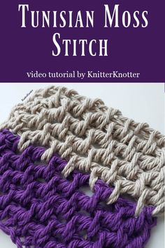 an image of a crocheted afghan with text that reads, how to knit the turkish moss stitch