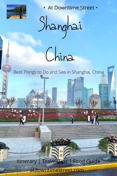 an advertisement with the words shanghai china on it