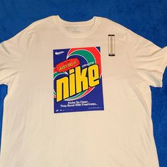 Ultra Drip Nike Tee, Soapbox Nike Logos All White T, With Red, Green, Blue, Yellow Logo On The Front Size: Xxl M Never Worn. No Wear , Brand New, Nwt Nike T-Shirt Nike Retro Tops With Letter Print, Nike Yellow T-shirt With Graphic Print, Retro Nike Tops With Graphic Print, Nike Yellow Graphic Print Tops, Vintage Nike Shirt, Nike Logos, Alabama T Shirts, Nike Original, Yellow Logo